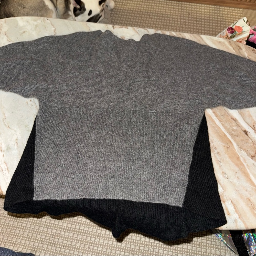 Elegant Two-Tone Sweater